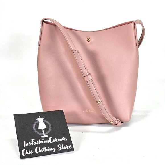 ANTHROPOLOGIE Women's Blush Samara Bucket Shoulder Bag Crossbody Size M 1234 - Picture 10 of 14